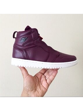 Nike Air Jordan 1 High Zip Premium High Top Burgundy Women’s Sneakers Size 6